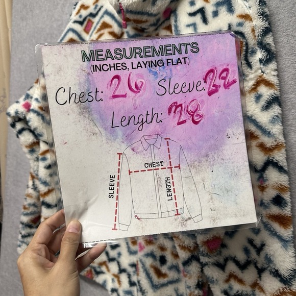 Eddie Bauer Jacket Womens Size XXL Aztec Sherpa Fleece 1/4 Zip Pullover Western - Picture 10 of 11